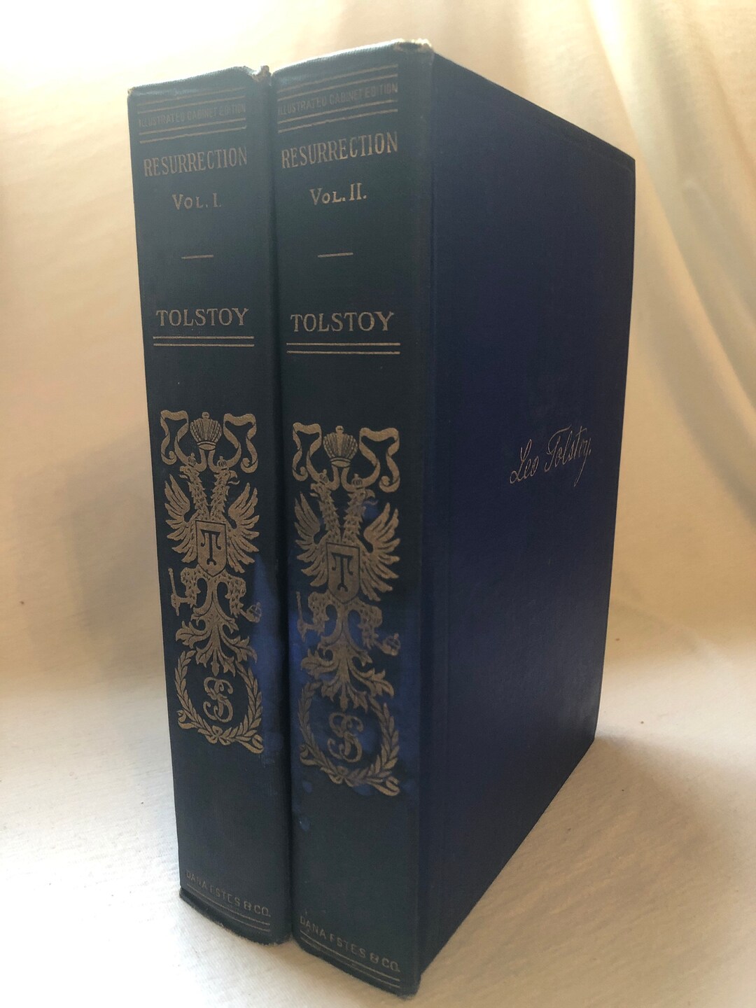 Leo Tolstoy’s Resurrection, in 2 Volumes, Dana Estes Co 1904 ...