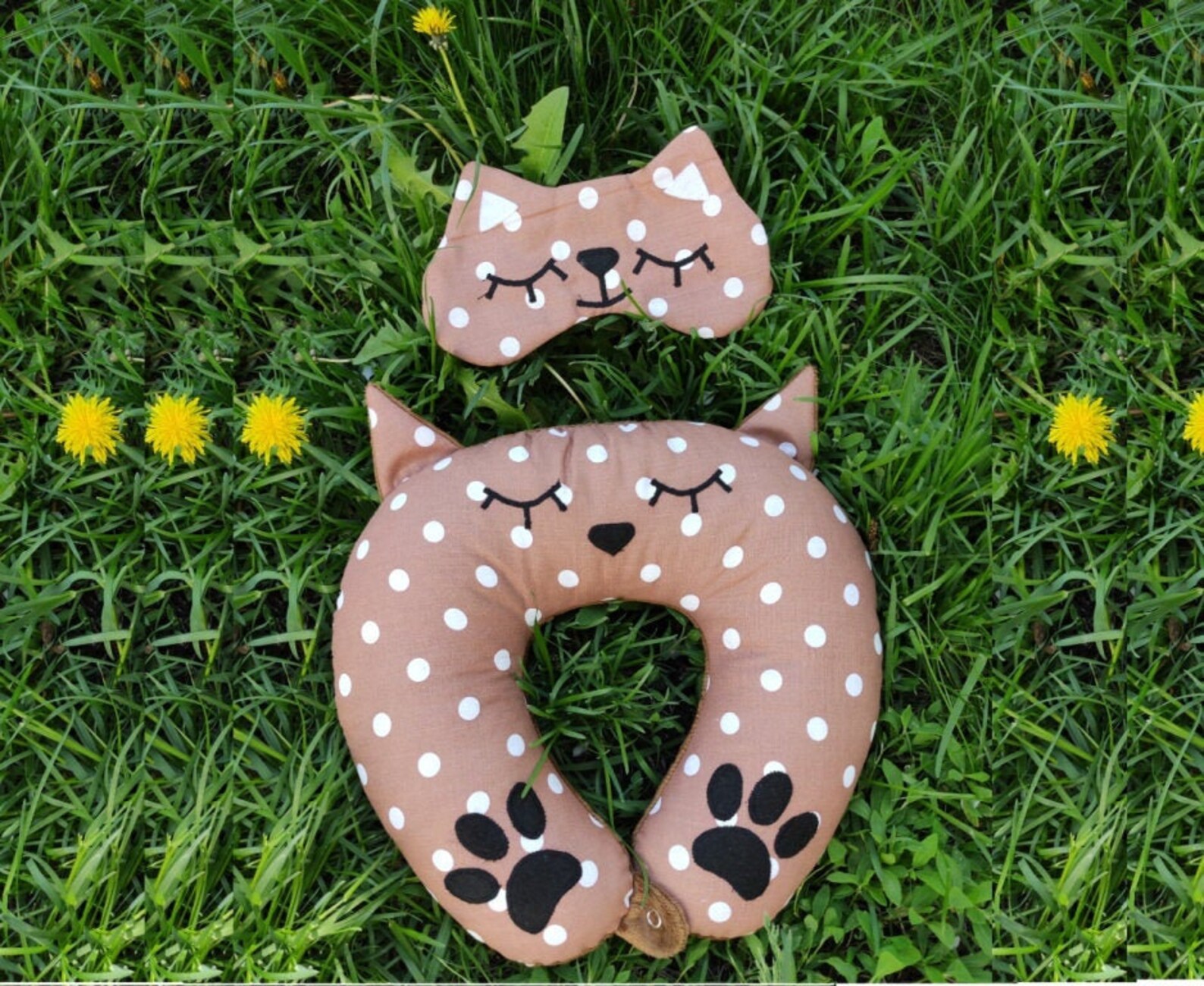 Cat Travel Kit Travel accessories kit Travel set Set pillow Etsy