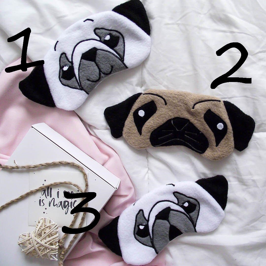 Sleep mask Pug dog Sleep mask Eye mask Sleep mask for women Etsy
