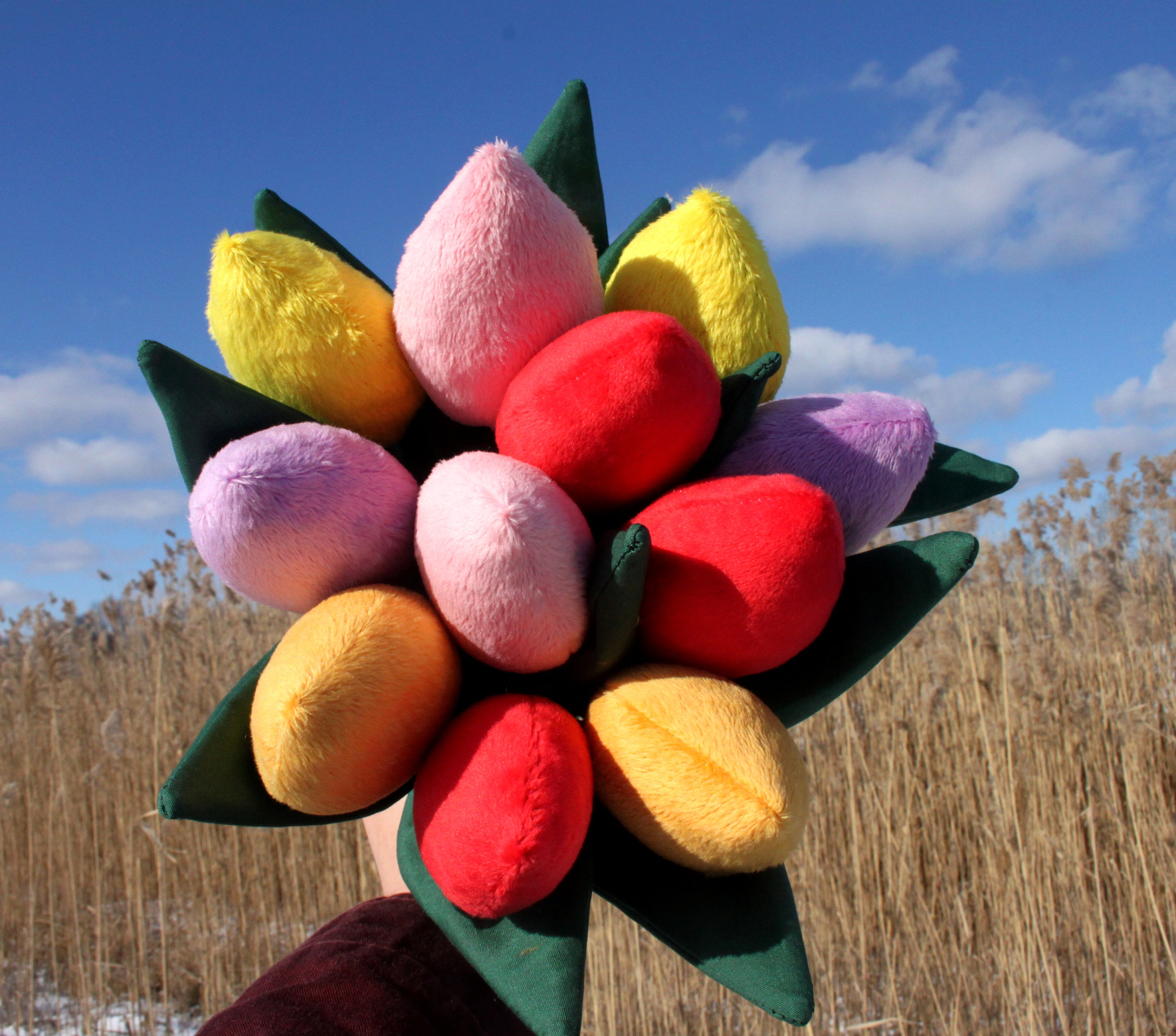 Fabric tulips Spring flowers Textile tulips Fabric flowers Etsy