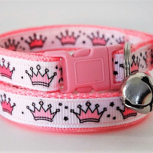Cat Collar With Bell Cat Breakaway Collar Custom Made Kitten Etsy