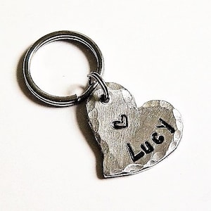 Small Heart Shaped Dog or Cat Tag - Heart Shaped Pet ID Tag - Pet Tag / Collar Tag