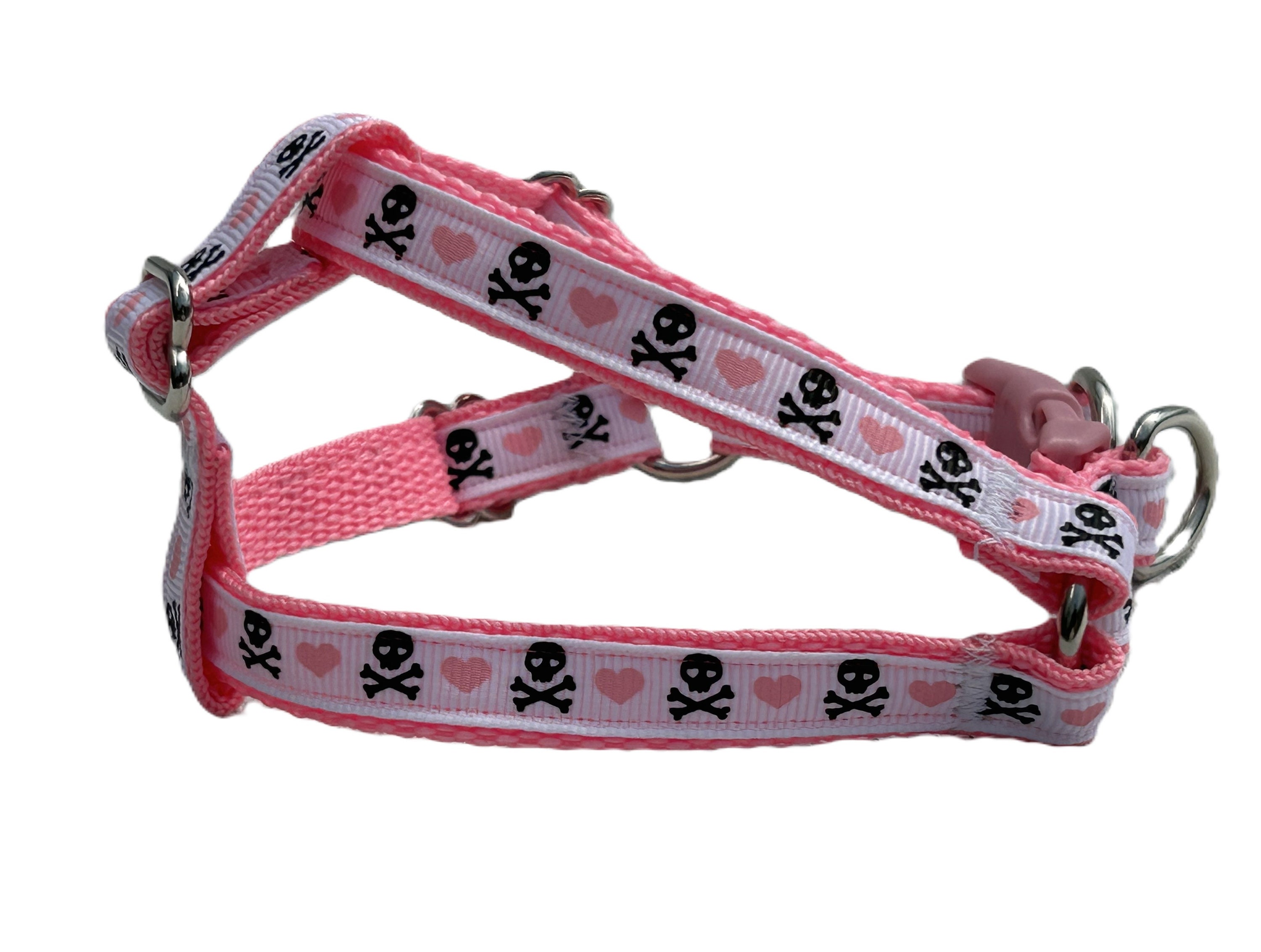 Small Dog /puppy Harness (optional) Leash- Lightweight Pink Step