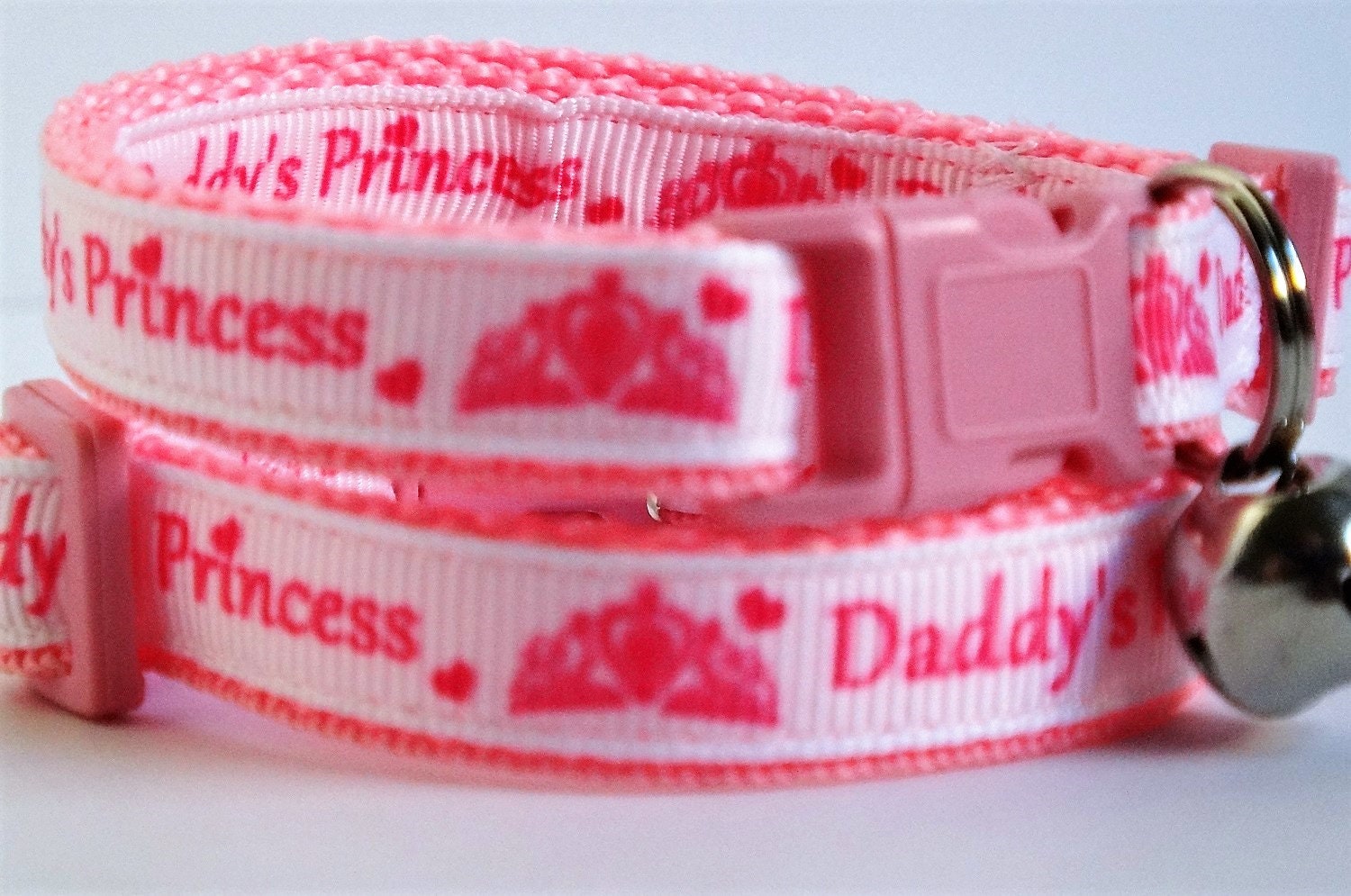 Girl Cat Collar Kitten Collar Daddy's Princess Tiara Etsy