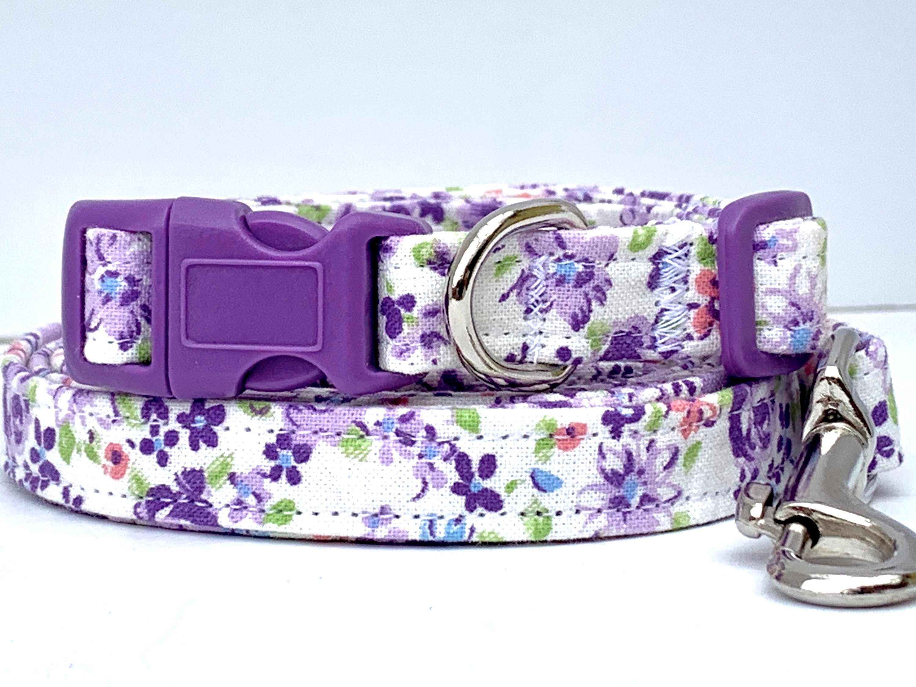 Small Dog Collar and optional Leash Puppy Collar Girl Etsy