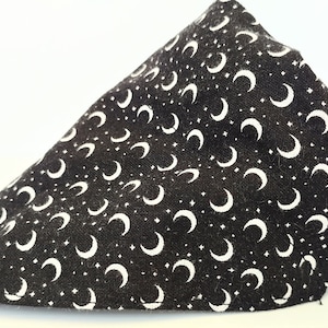 Moon and Stars Small Dog or Cat Bandana/ Slide on Over the Collar Celestial Dog or Cat Scarf / Dog or Cat Costume for Halloween