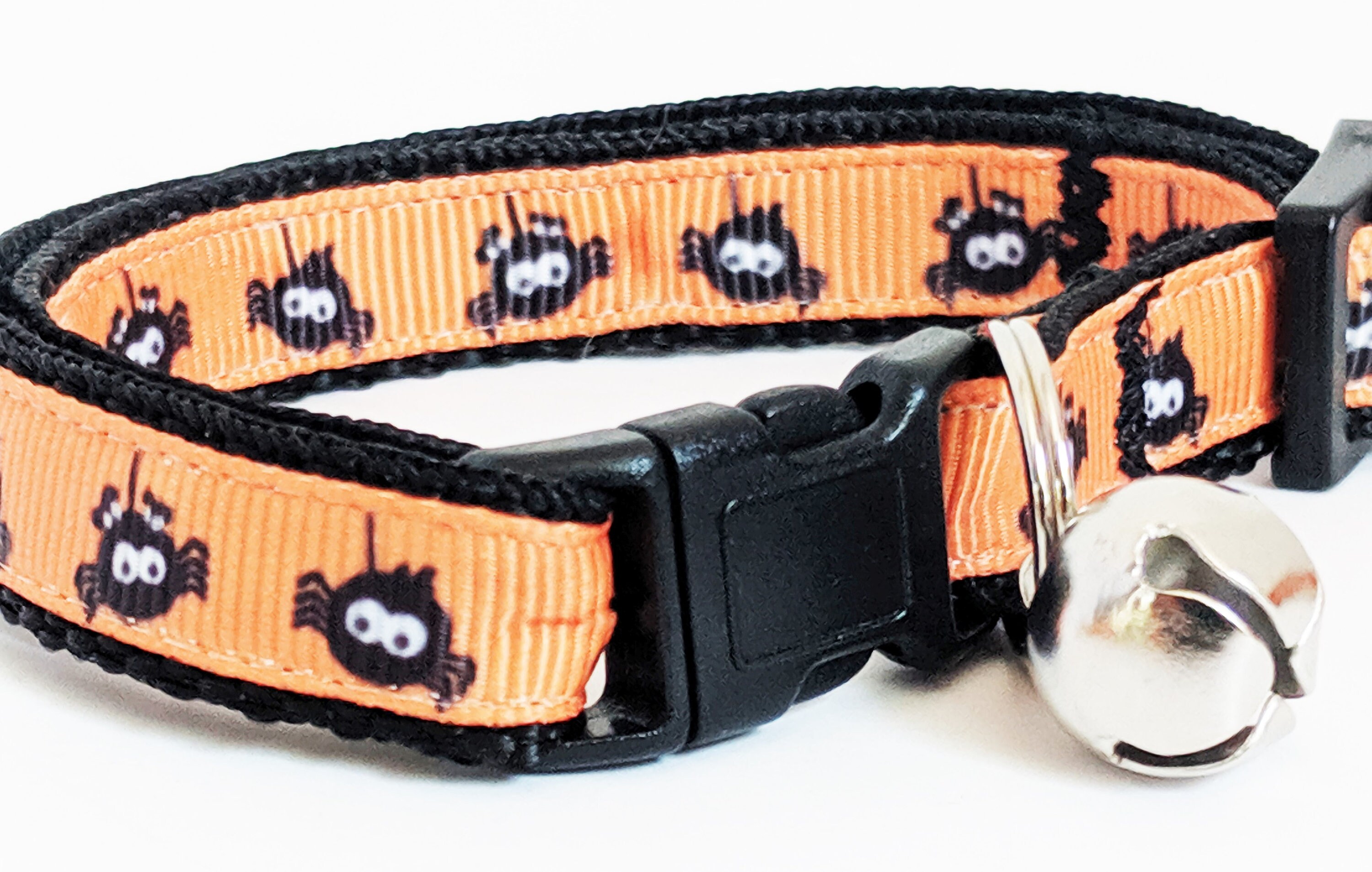 Halloween Cat Collar Kitten Collar with Spiders Creepy Cat Etsy
