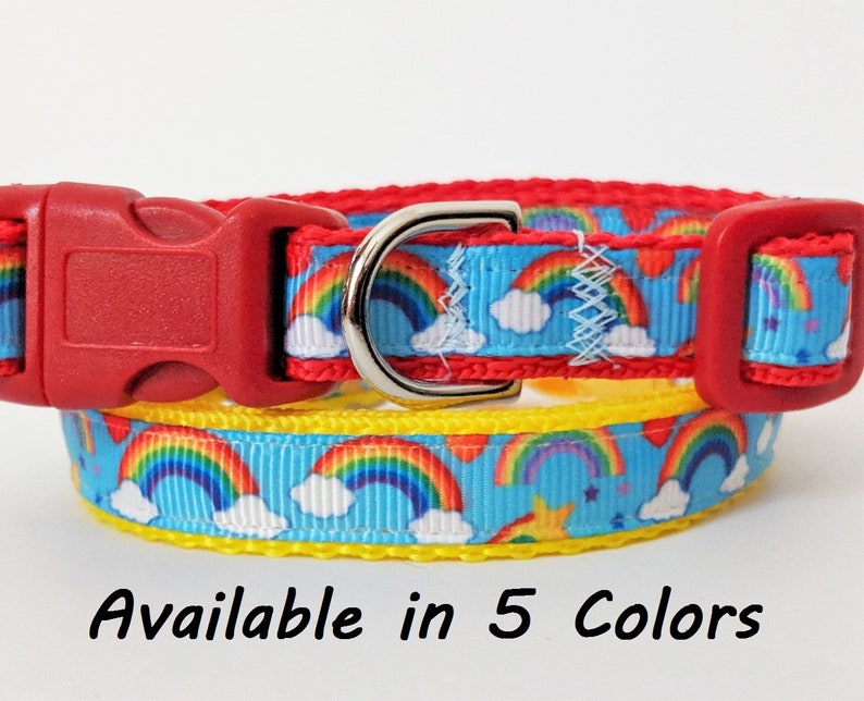 rainbow dog collar and leash