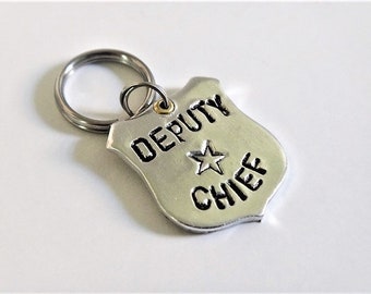 Small Dog Tag - Cat Tag - Police Badge Pet ID Tag - Sheriff Themed Pet Tag - Collar Tag