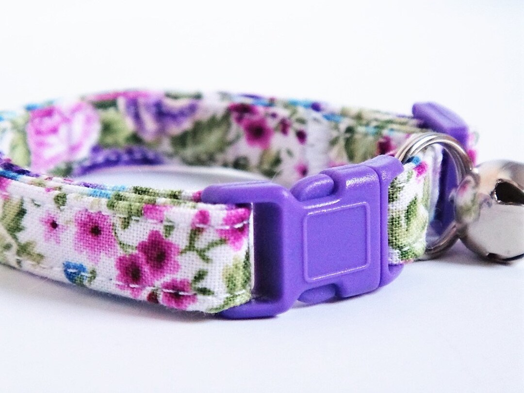 Fabric Cat Collar Kitten Collar Colorful Cat Collar With Flowers