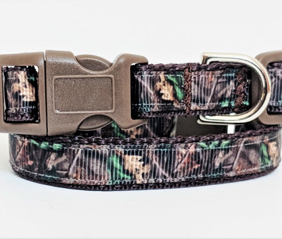 Small Camo Dog Collar and (optional) Leash Real Tree Camouflage