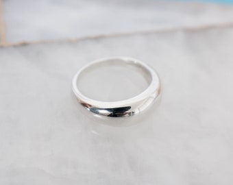 Silver Dome Ring, Sterling Silver Ring, Silver Stacking Ring, Silver Statement Ring, Ring Stack, 925 Sterling Silver, Bold Rings for Women