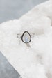 Rainbow moonstone dainty pear shaped ring, 925 sterling silver ring, bridesmaid gift