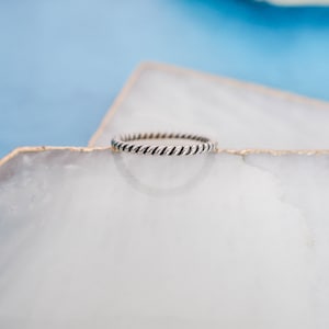 Stackable Silver Ring, Rope Ring, 925 Sterling Silver Ring, Stackable Rings Silver, Dainty Ring, Thumb Ring, Rings for Women