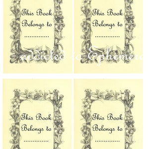 This Journal/book Belongs to Printable Book Plate Junk Journal - Etsy