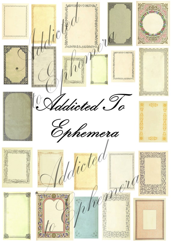 Vintage Decorative Blank Labels Ephemera To Use In Your Junk Etsy