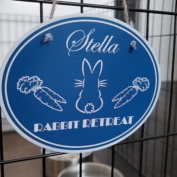 personalized pet crate name sign bunny dog cat kennel