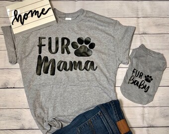 custom matching dog and owner shirts