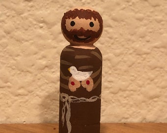 St. Francis of Assisi peg doll