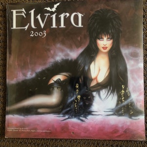 Vintage Elvira 2003 Wandkalender Halloween Elvira Mistress of the Dark Gothic