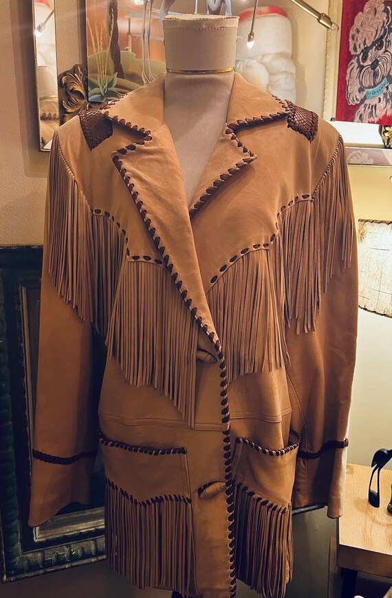 Vintage Fringed Western Suede women’s jacket made 