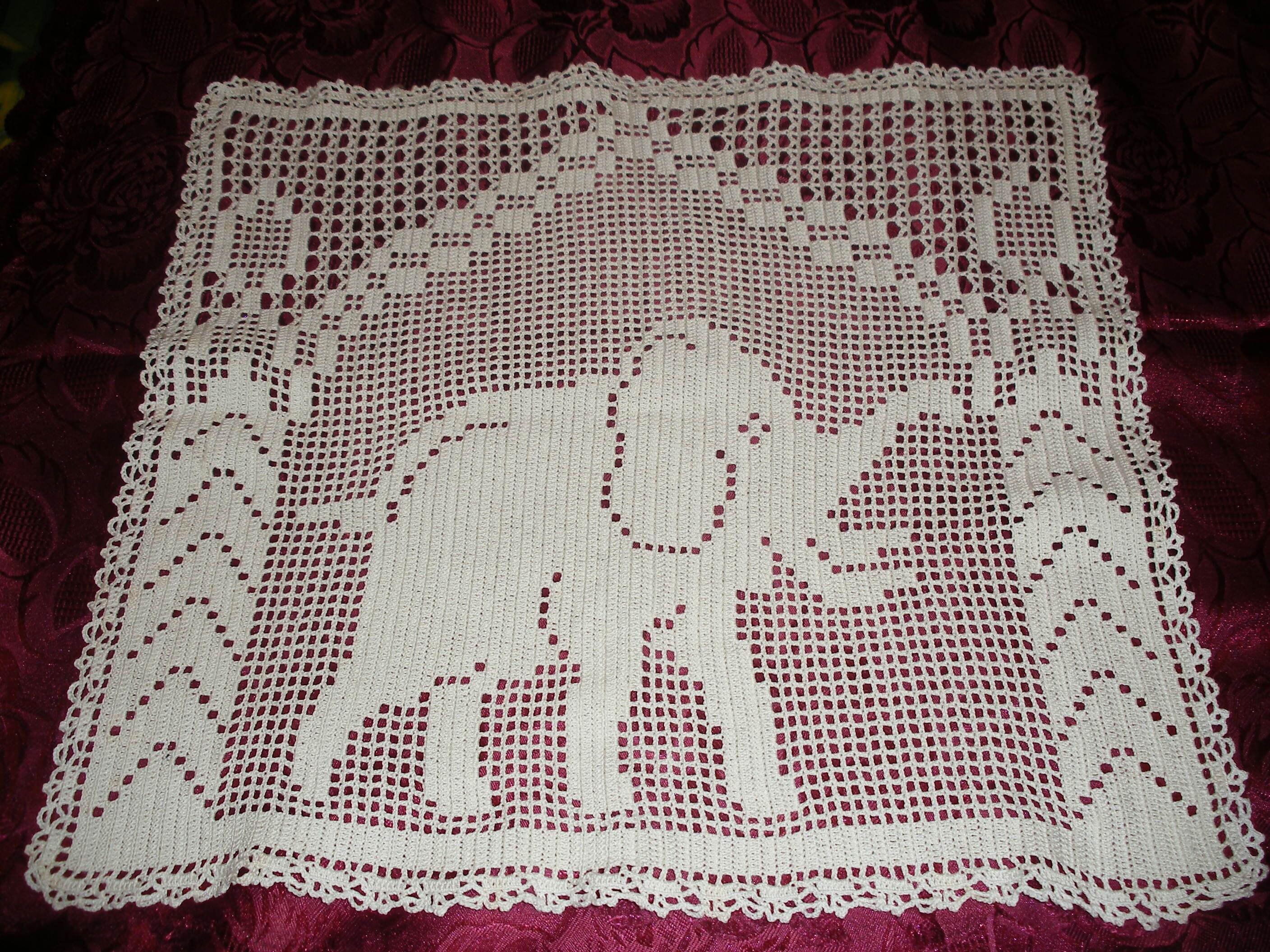 Napperon Rectangle Blanc L'éléphant