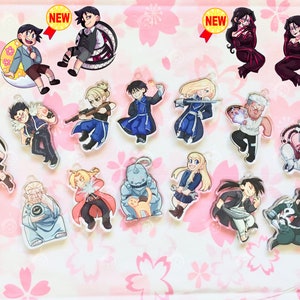 FMA Double-Sided Charms (Ed/Al/Winry/Riza/Greedling/Greed/Lan Fan/Roy/Envy/Scar/Mei/Olivier/Father/Hohenheim/Pride/Lust)