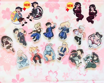 FMA Double-Sided Charms (Ed/Al/Winry/Riza/Greedling/Greed/Lan Fan/Roy/Envy/Scar/Mei/Olivier/Father/Hohenheim/Pride/Lust)