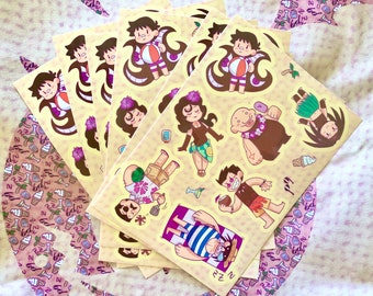 Beach Homunculi Sticker Sheet