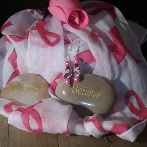 Pink Ribbon Earrings