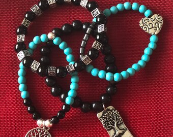 Handmade Btacelets Natural Stone SET