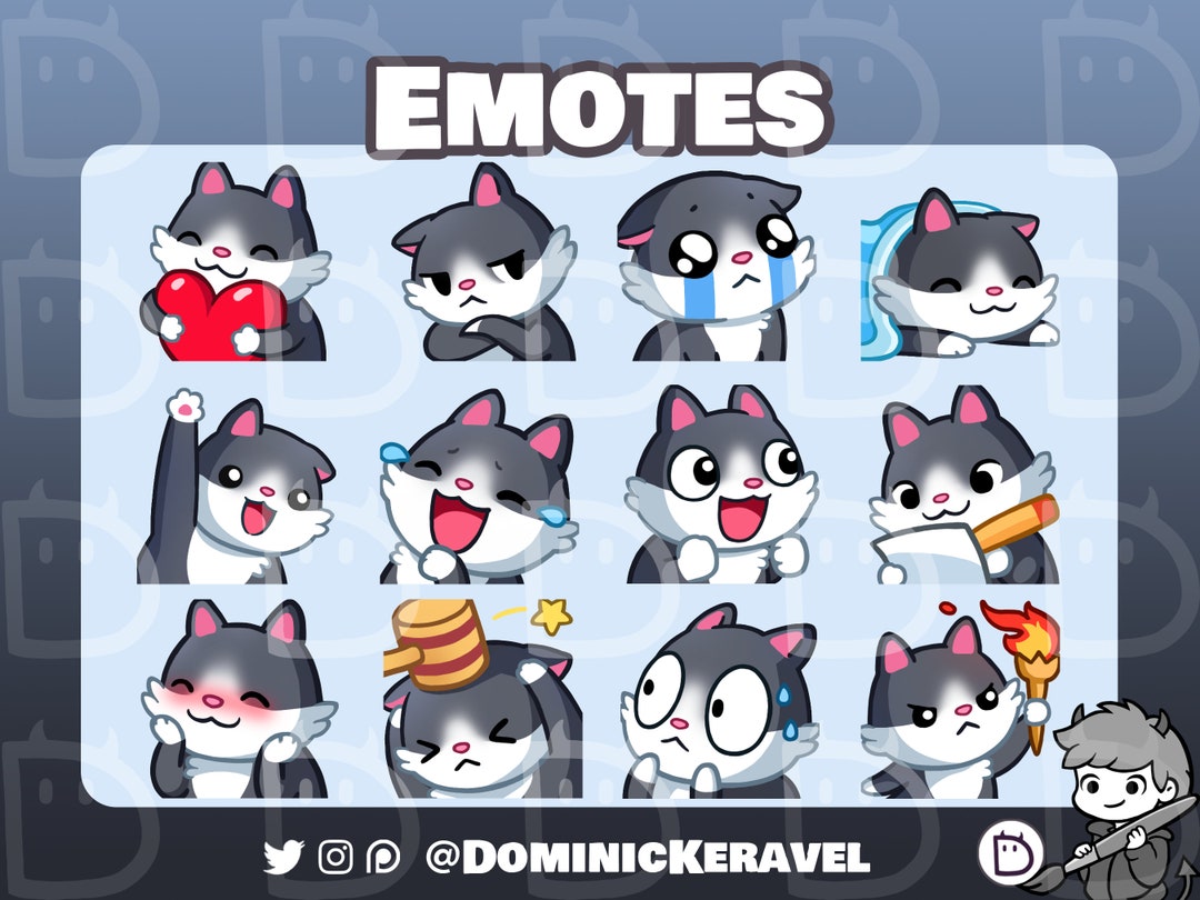 Cute Astronaut Hairless Cat Twitch Discord Emote Channel -  Portugal