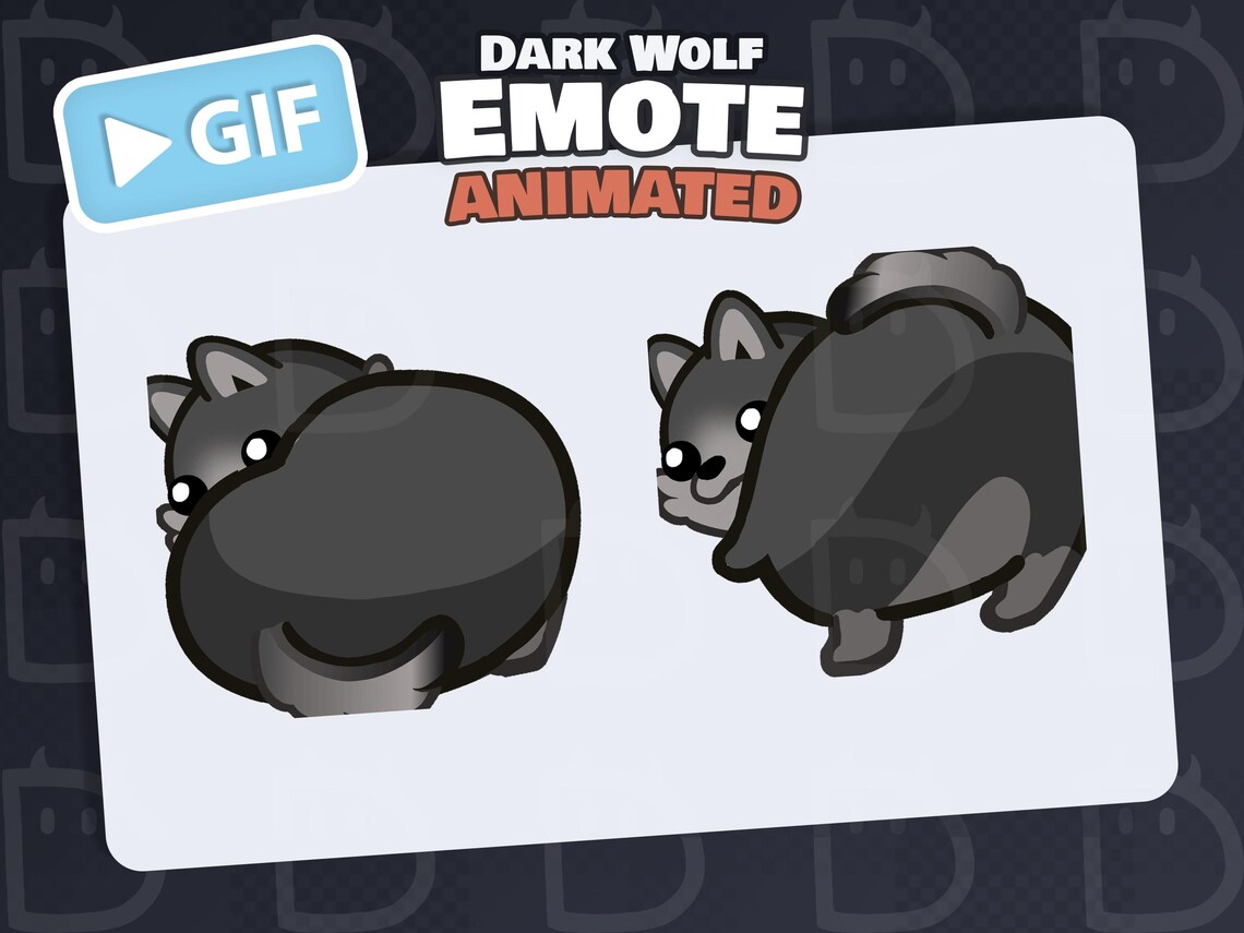 Dark Wolf Bum Dance Emote - Animated Funny Dance for Twitch and Discord ...