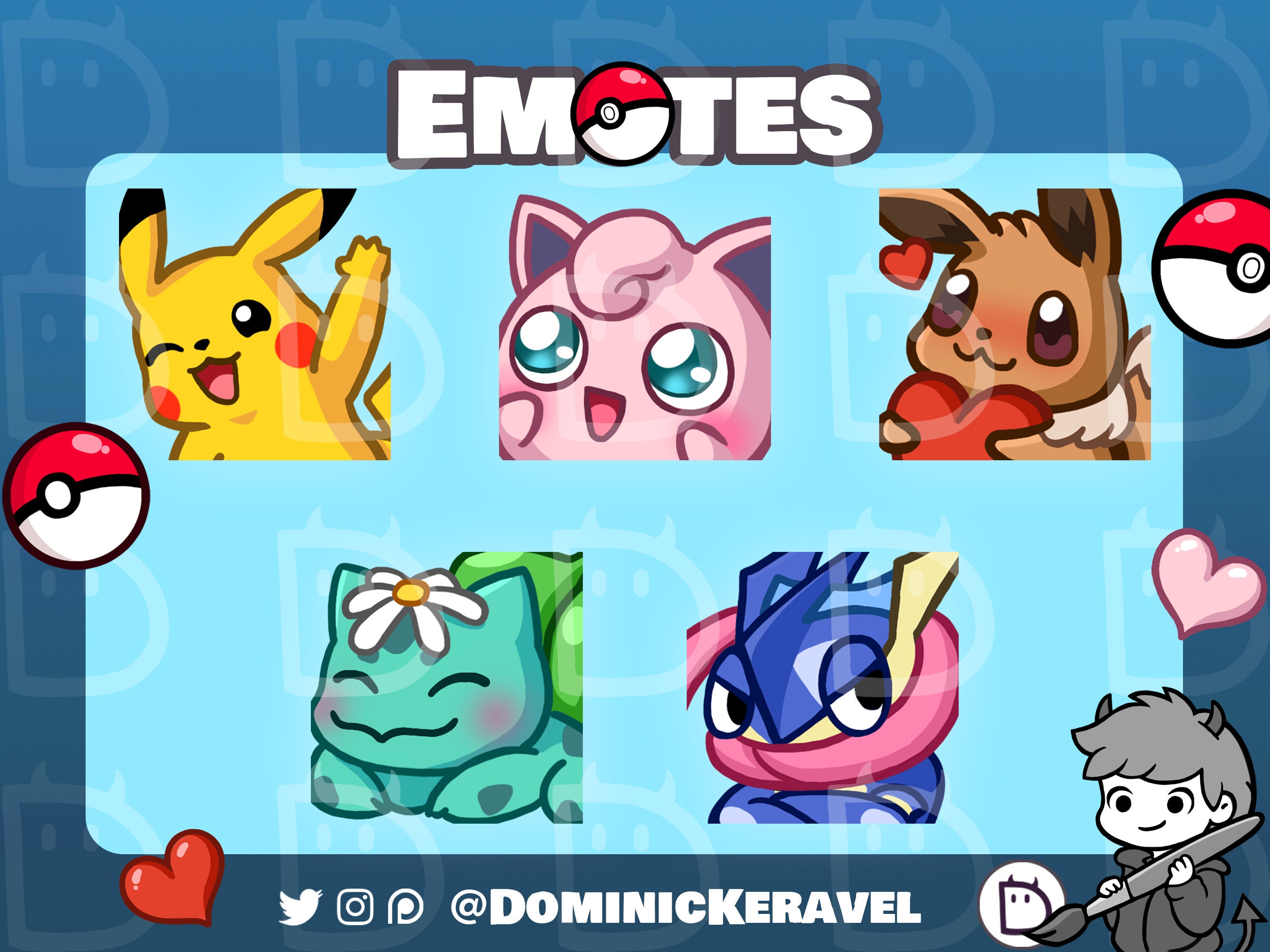 Free to use] Pokemon Ultra Beasts Emote Set for Twitch and Discord