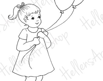 Girl with Balloon by HellensArt