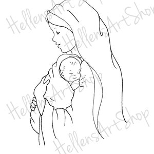 María e Hijo por HellensArt