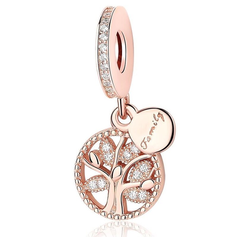 Rose Gold Angel Fairy Dangle Charm – Genuine 925 Sterling Silver – Mum Gift