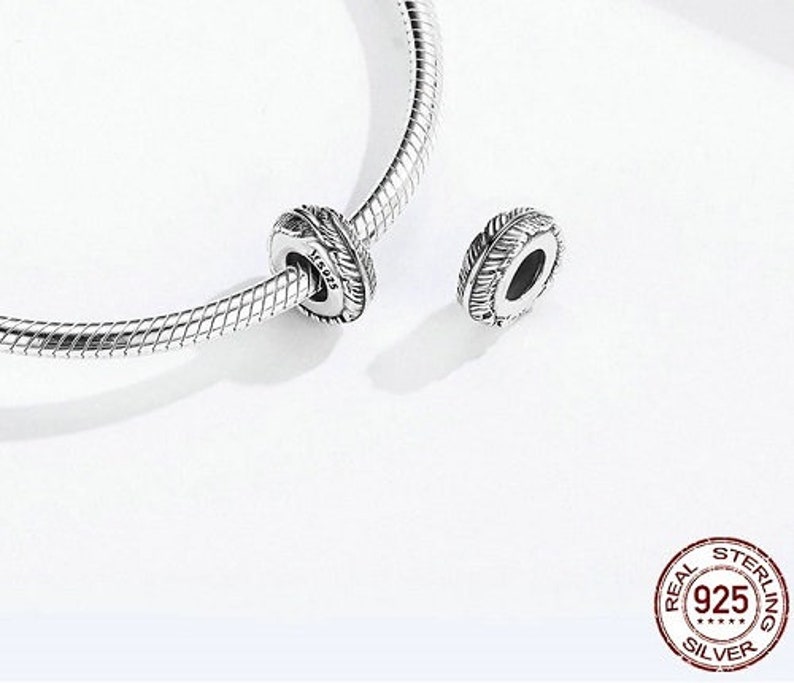 Bouchon d'espacement avec bracelet en silicone pour femme en argent sterling 925 image 2