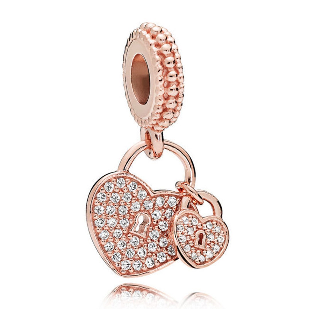 Rose Gold Locket Heart Charm 100% 925 Sterling Silver Handmade - Etsy