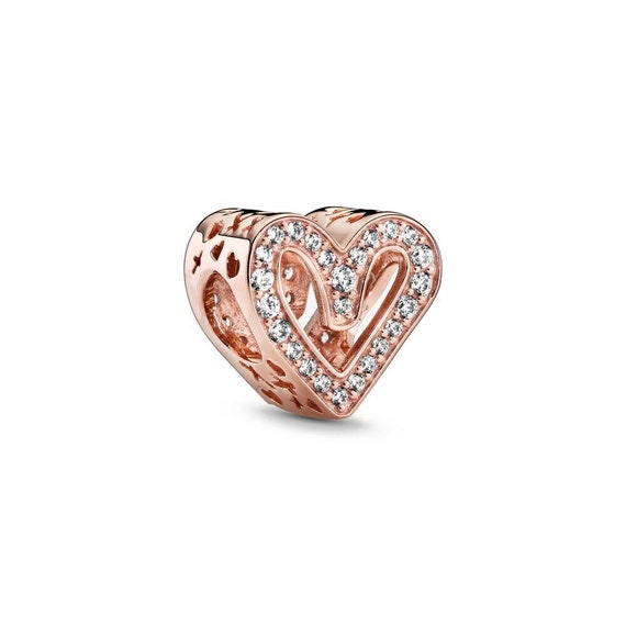 2022 925 silver charms Rose Gold Flower Leaf Crown Heart Coffee Dangle  Pendant Beads Fit Pandora Charms Bracelet DIY Women Jewelry Gifts