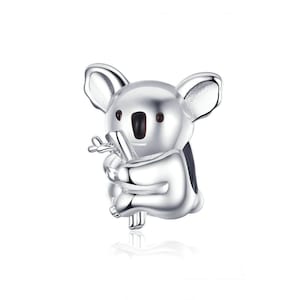 Zoo Collection Koala Charm Sterling Silver 925 Animal Metal Beads ,Original Bracelet fit fit Women charm Handmade Charms