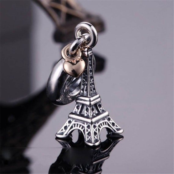 3D Silver Plated Eiffel Tower Paris France Slider Dangle Charm fit Euro Bracelet 3D Silver Plated Eiffel Tower Paris France Slider Dangle Charm fit Euro Bracelet