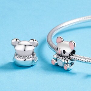 Qings Charm Koala Beads Perlina 925 sterline d'argento per Qualsiasi Stile o Braccialetto di Marca
