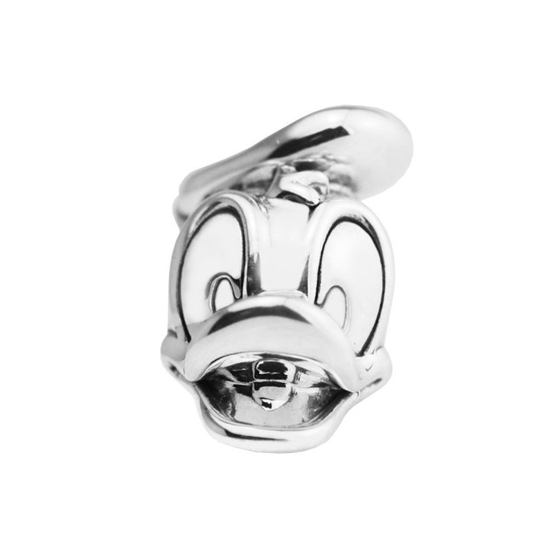 Donald Duck Portrait Charm 925 Sterling Silver Fit Women Bracelet Cartoon Animal bead fit Women charm Handmade Charms image 4