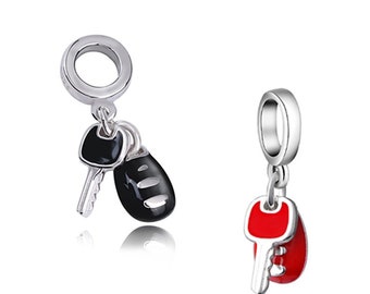 New Car Key Charms - Love My Car Charm beads Fit fit Women charms silver 925 original bracelet pendant DIY jewelry making gifts