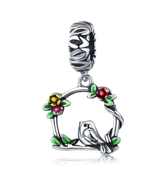 pandora bird on branch necklace