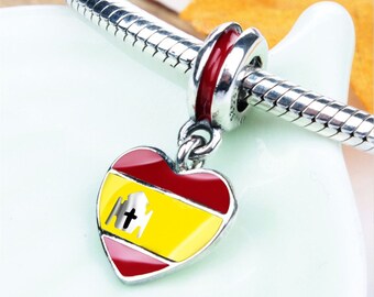 Heart Flag fit pandora 925 Plata de Ley - Etsy México