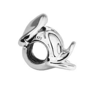 Donald Duck Portrait Charm 925 Sterling Silver Fit Women Bracelet Cartoon Animal bead fit Women charm Handmade Charms image 2