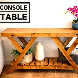 Console Table Digital Plans, Fence Picket Console Table Digital Plans