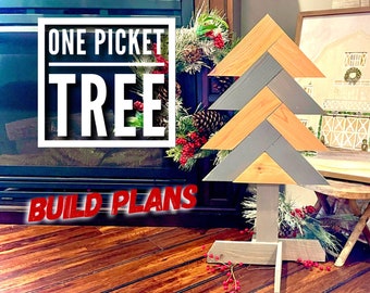 One Picket Decorative Christmas Tree Plans, One Picket Christmas Build Plans, Christmas Tree Build Plans, Woodworking Plans, DIY, Wood